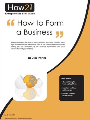cover image of How to Form a Business